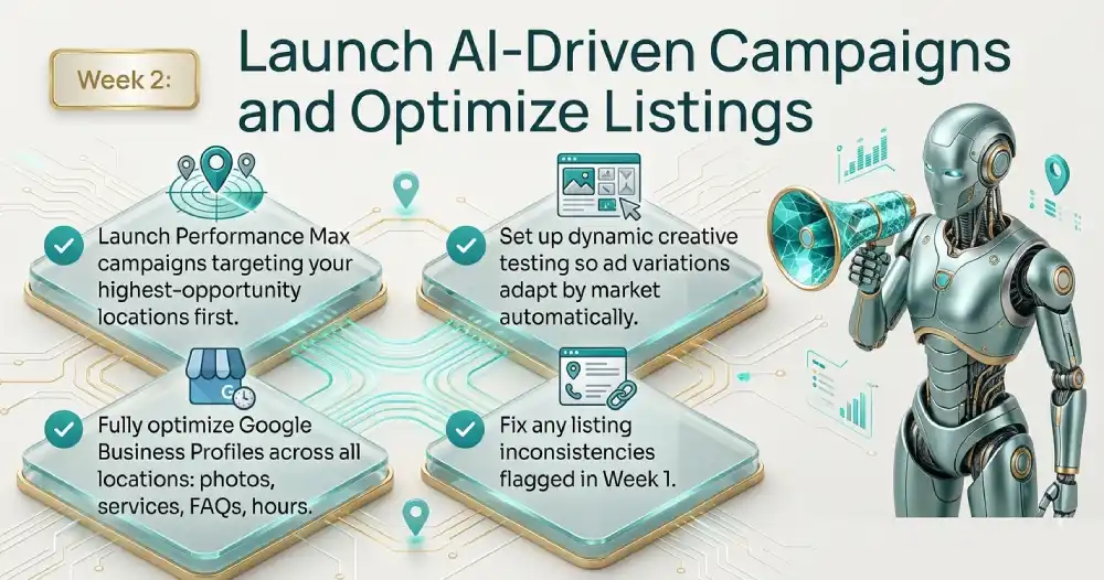 Week 2: Launch AI Campaigns and Improve Local Listings